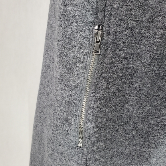 Lou & Grey Sweatshirt Tunic Dress Gray SZ XS Zip Pockets Turtleneck Soft - Picture 10 of 10